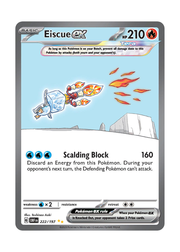 Obsidian Flames: Eiscue ex Special Illustration Rare - 222/197