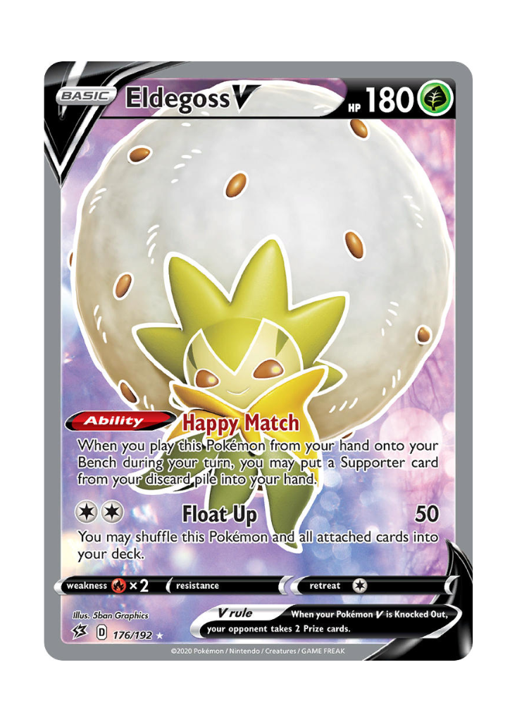 Rebel Clash: Eldegoss V Full Art - 176/192