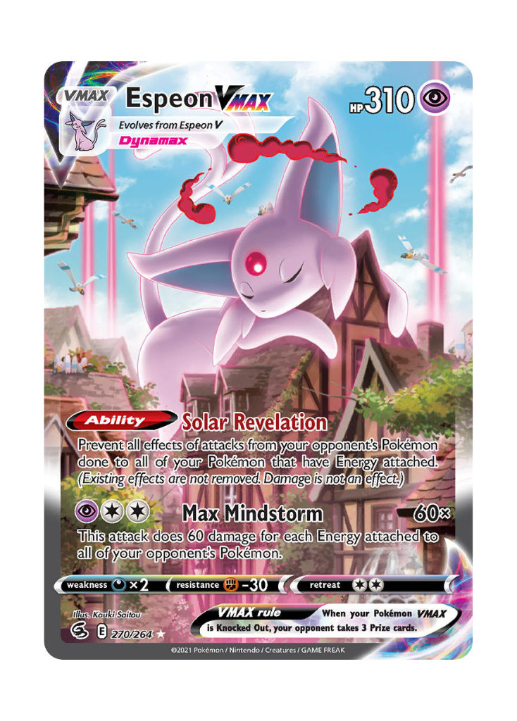 Fusion Strike: Espeon VMAX Alternate Art Secret Rare - 270/264 ATP Gaming LLC Fusion Strike: Espeon VMAX Alternate Art Secret Rare - 270/264 ATP Gaming LLC