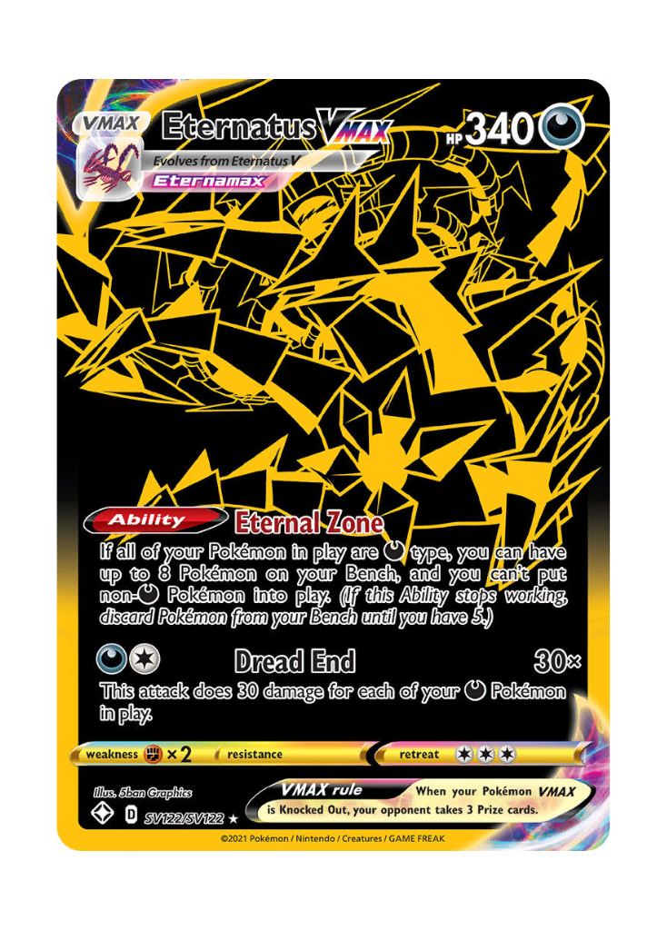 Shining Fates: Eternatus VMAX Secret Rare - SV122/SV122
