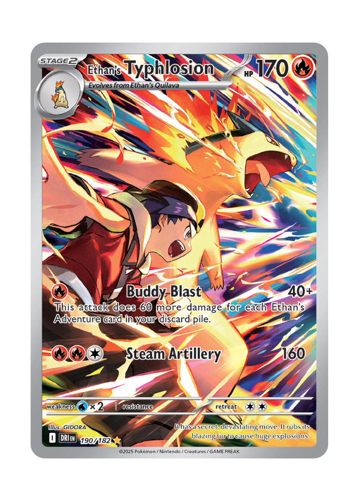 Destined Rivals: Ethan's Typhlosion Illustration Rare - 190/182