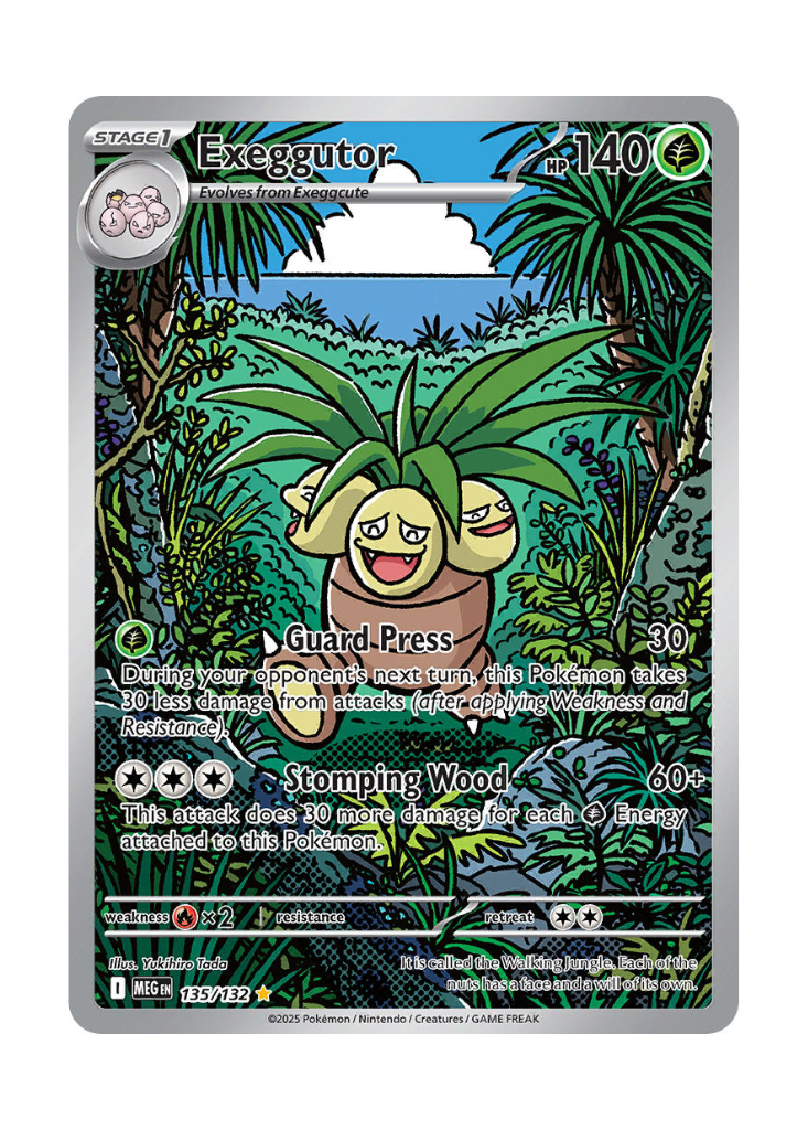 Mega Evolution: Exeggutor Illustration Rare - 135/132 ATP Gaming LLC Mega Evolution: Exeggutor Illustration Rare - 135/132 ATP Gaming LLC