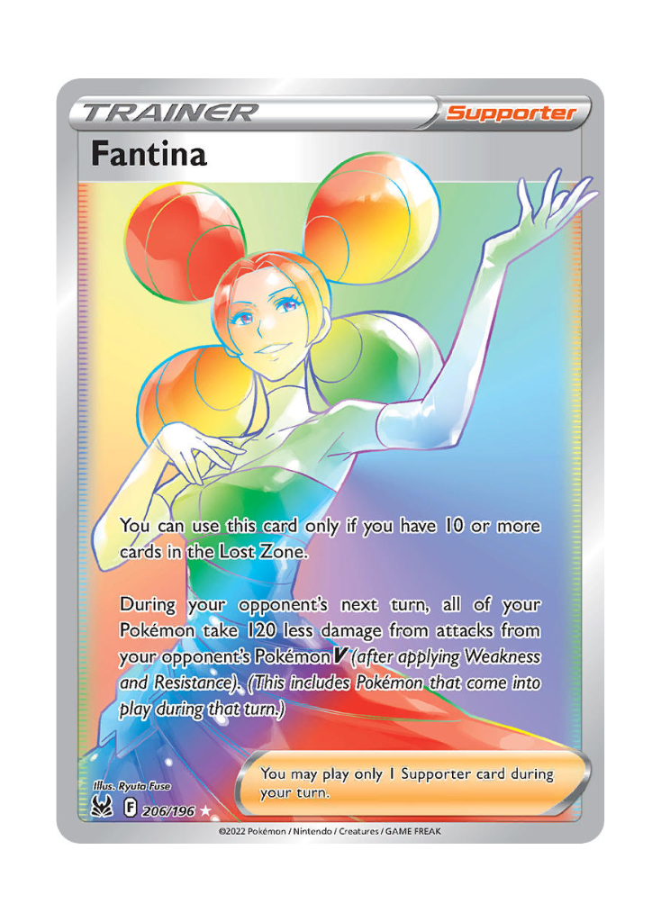 rainbow rare trainer cards Lost Origin: Fantina Rainbow Rare