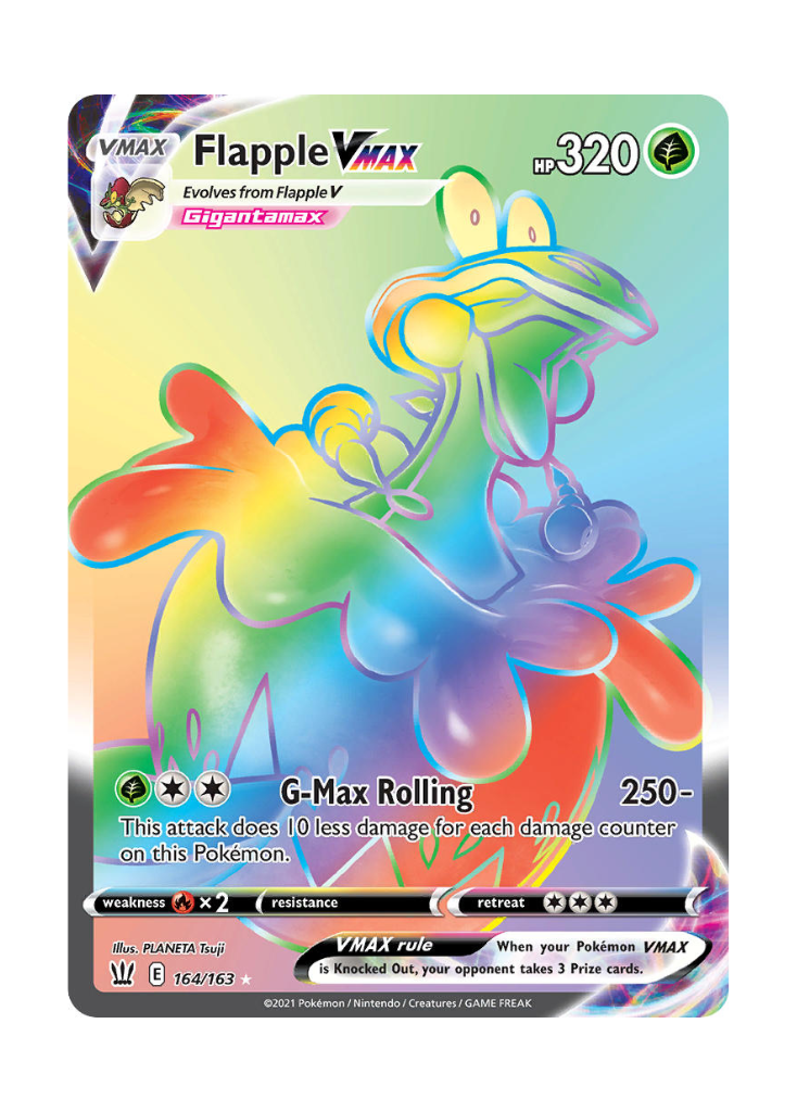 Battle Styles: Flapple VMAX Rainbow Rare - 164/163