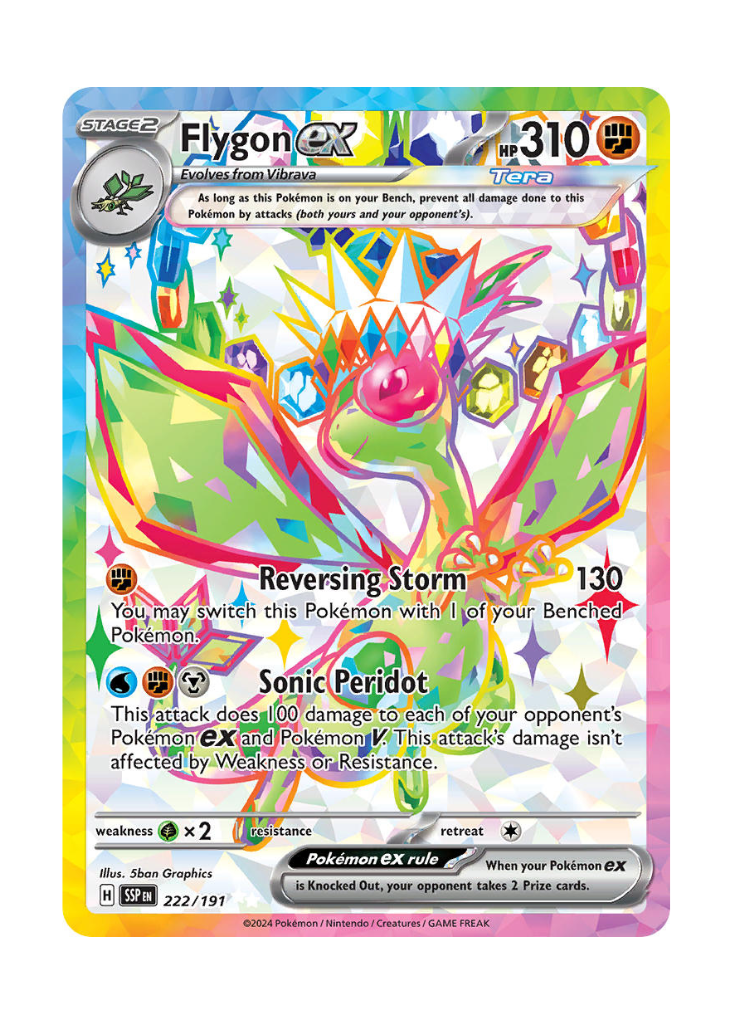 Surging Sparks: Flygon ex Full Art - 222/191