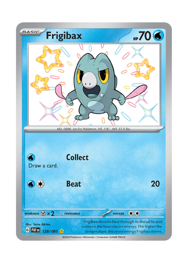 Paldean Fates: Frigibax Shiny Rare - 128/091