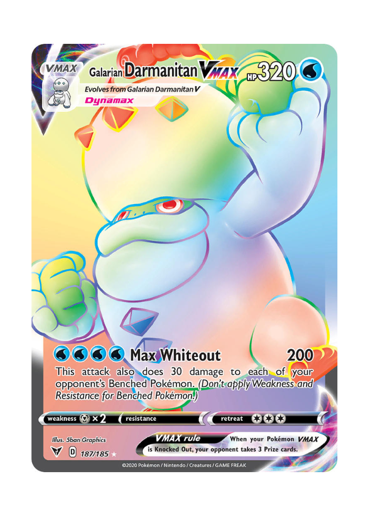 Vivid Voltage: Galarian Darmanitan VMAX Rainbow Rare - 187/185
