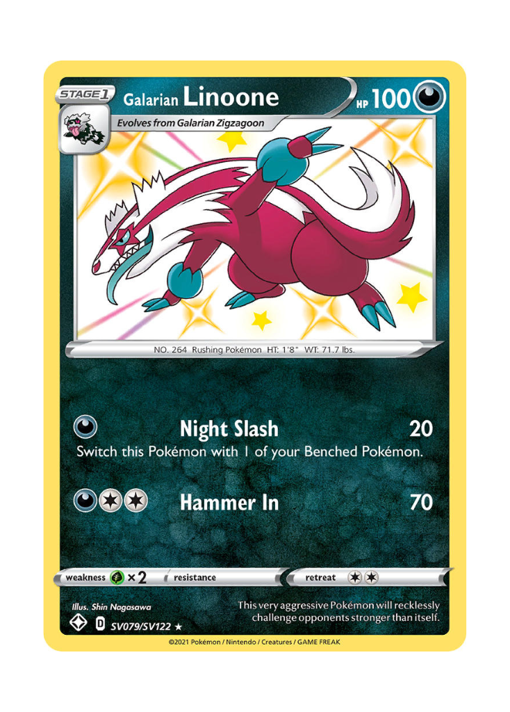 Shining Fates: Galarian Linoone Shiny Rare - SV079/SV122