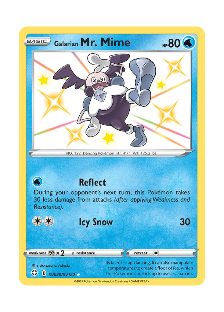 Shining Fates: Galarian Mr. Mime Shiny Rare - SV020/SV122