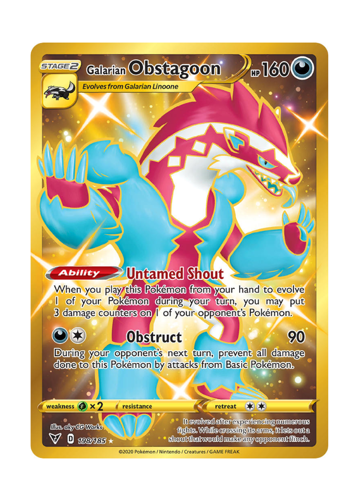 Vivid Voltage: Galarian Obstagoon Secret Rare - 198/185