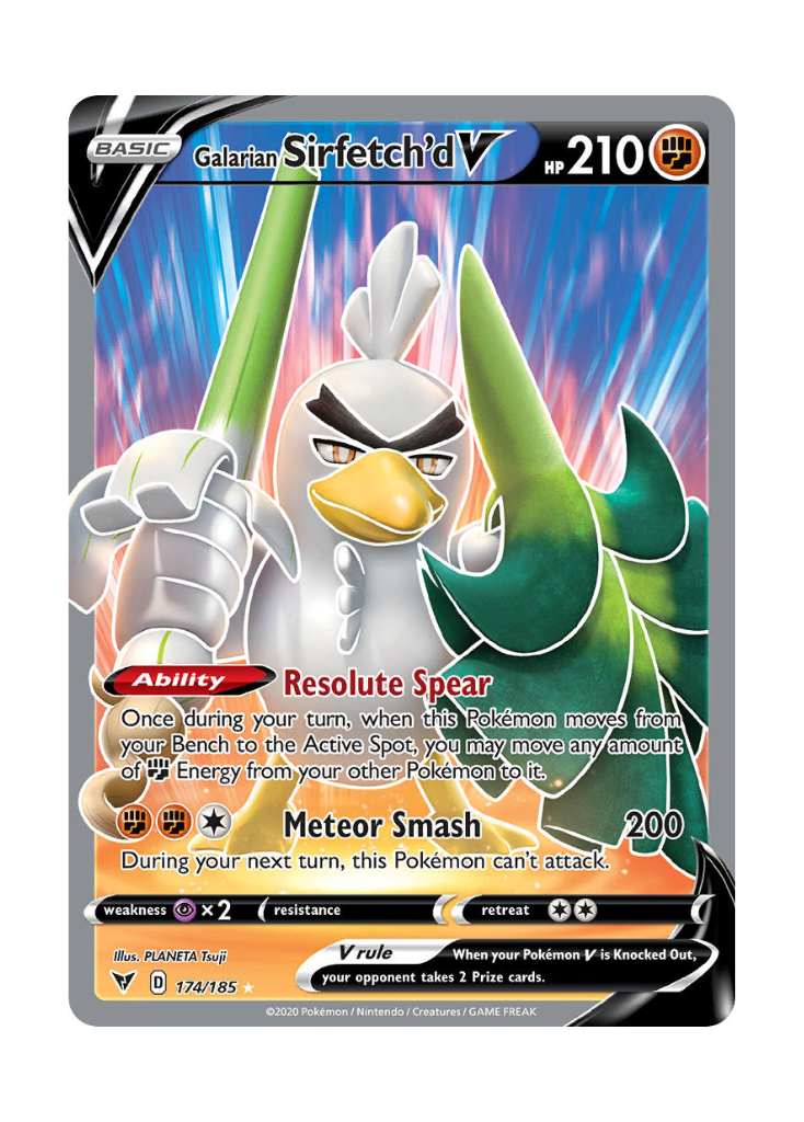 Vivid Voltage: Galarian Sirfetch'd V Full Art - 174/185