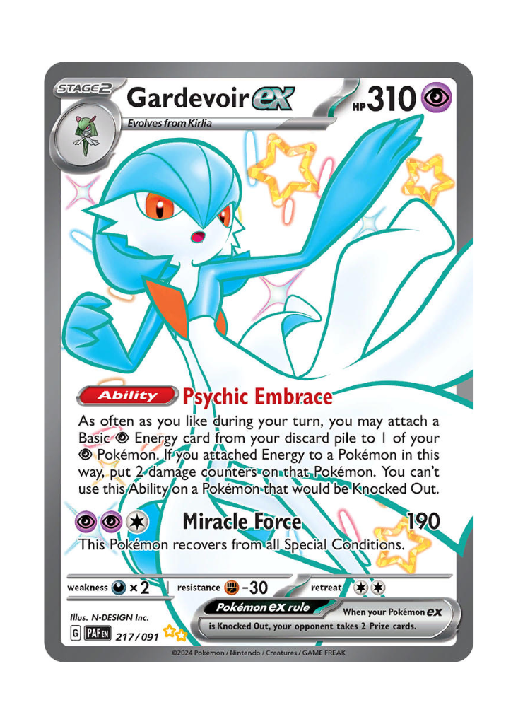 Paldean Fates: Gardevoir ex Shiny Full Art - 217/091