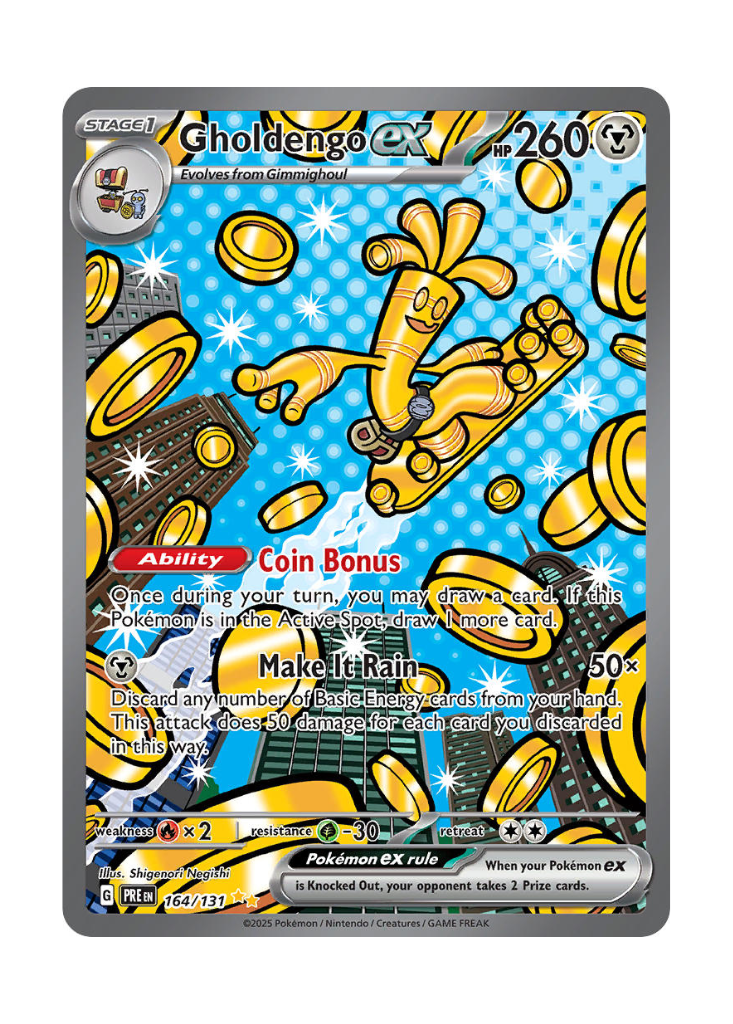 Prismatic Evolutions: Gholdengo ex Special Illustration Rare - 164/131