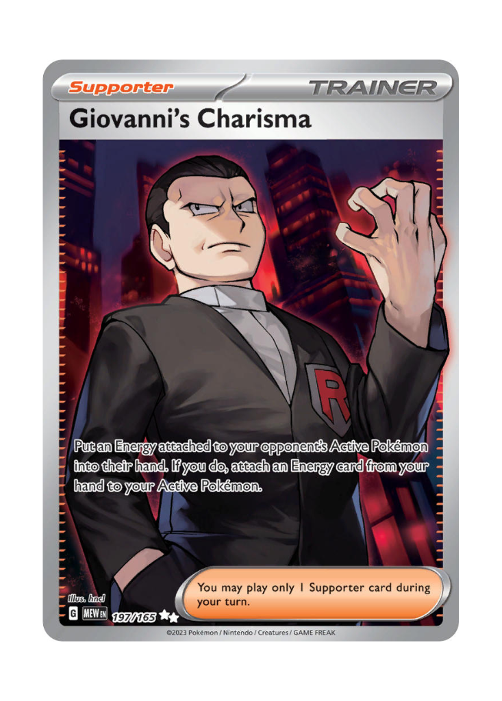Scarlet & Violet 151: Giovanni's Charisma Full Art - 197/165