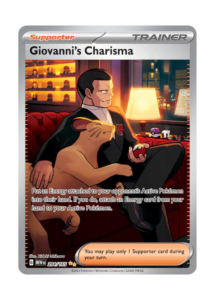 Scarlet & Violet 151: Giovanni's Charisma Special Illustration Rare - 204/165