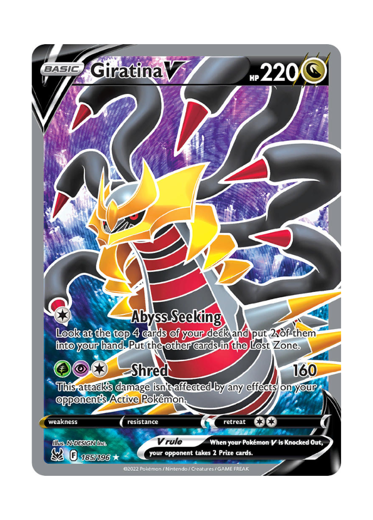 Lost Origin: Giratina V Full Art - 185/196
