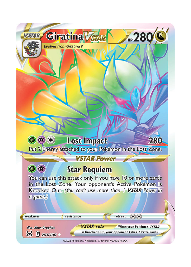 Lost Origin: Giratina VSTAR Rainbow Rare - 201/196