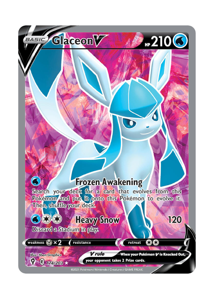 Evolving Skies: Glaceon V Full Art - 174/203