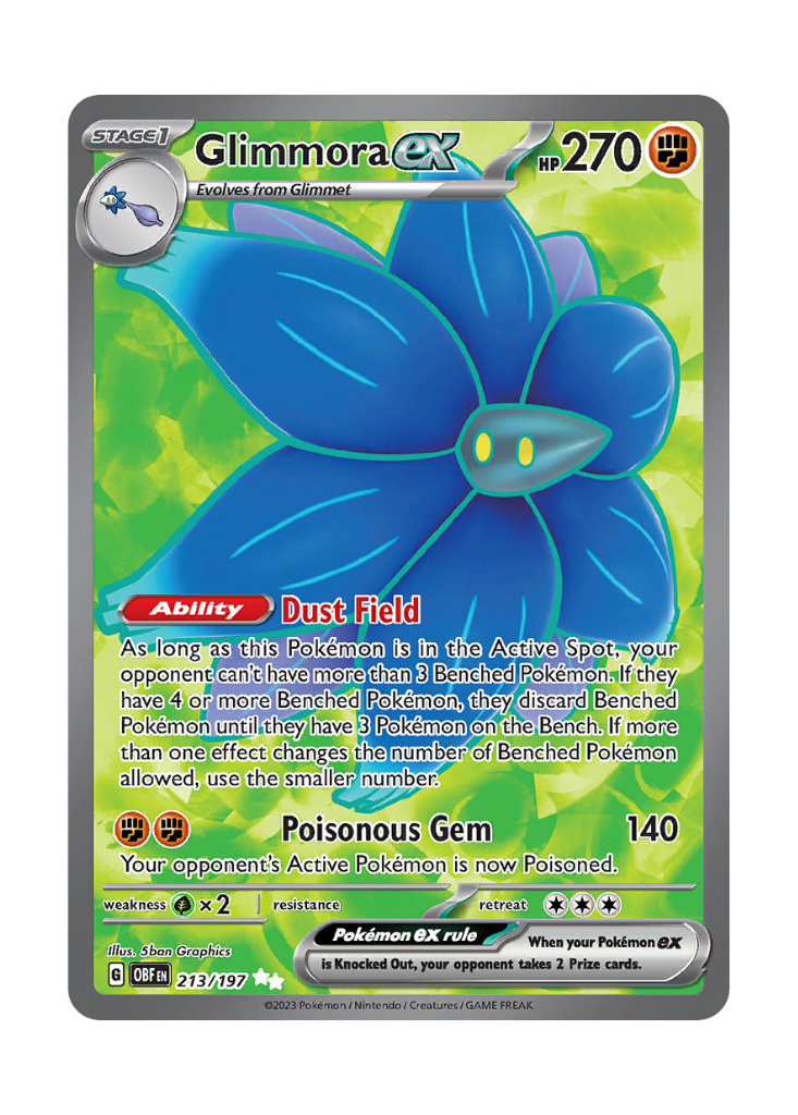 Obsidian Flames: Glimmora ex Full Art - 213/197
