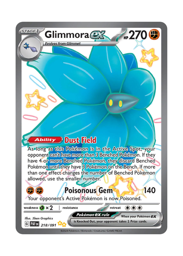 Paldean Fates: Glimmora ex Shiny Full Art - 218/091
