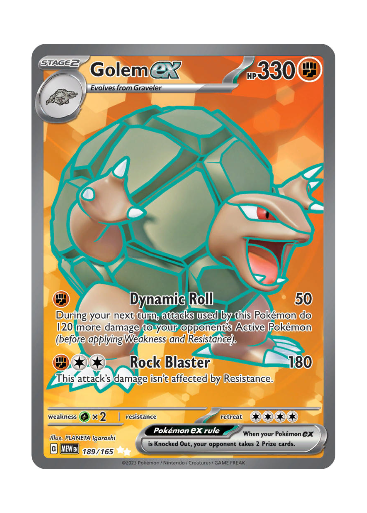 Scarlet & Violet 151: Golem ex Full Art - 189/165