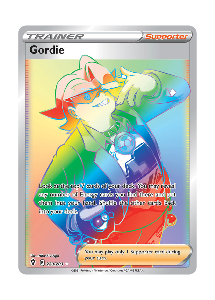 Evolving Skies: Gordie Rainbow Rare - 223/203 ATP Gaming LLC Evolving Skies: Gordie Rainbow Rare - 223/203 ATP Gaming LLC