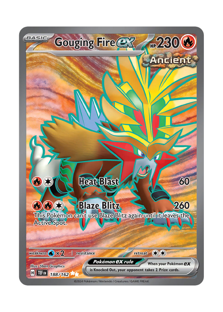 Temporal Forces: Gouging Fire ex Full Art - 188/162