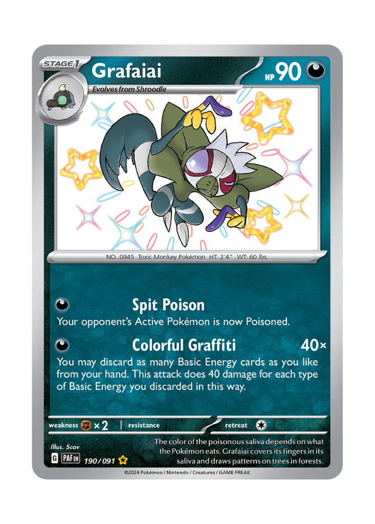 Paldean Fates: Grafaiai Shiny Rare - 190/091