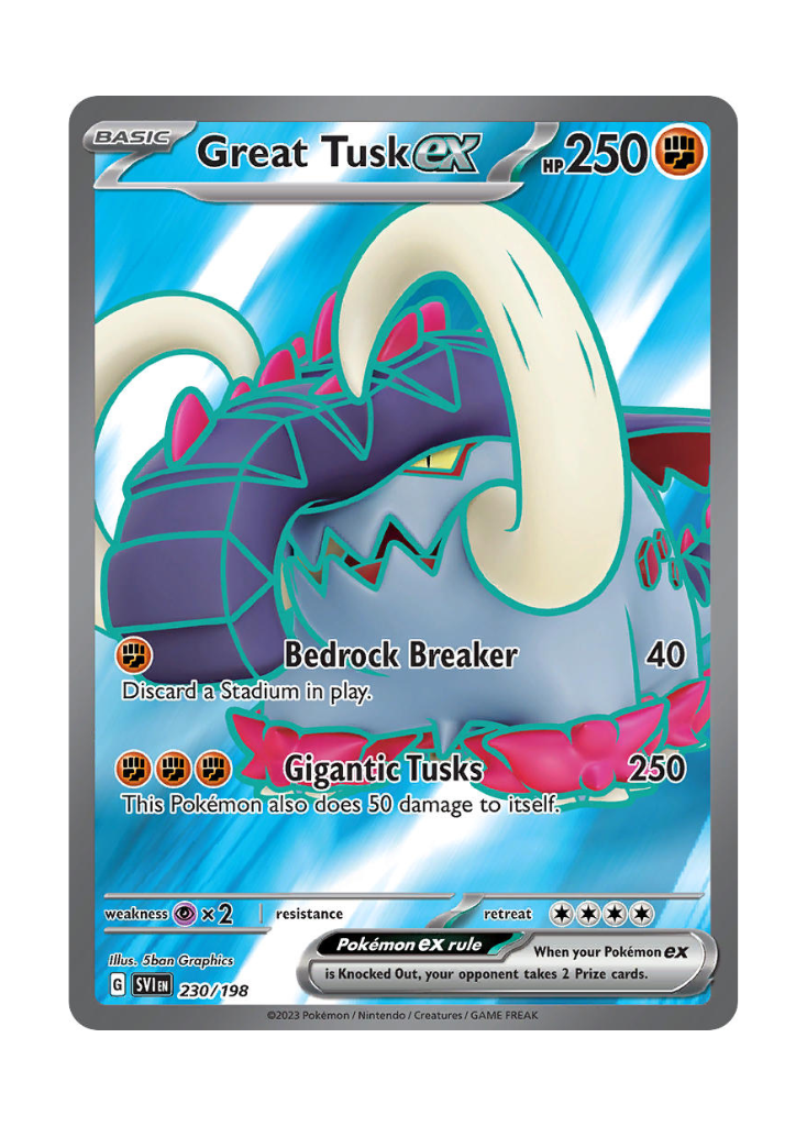 Scarlet & Violet: Great Tusk ex Full Art - 230/198