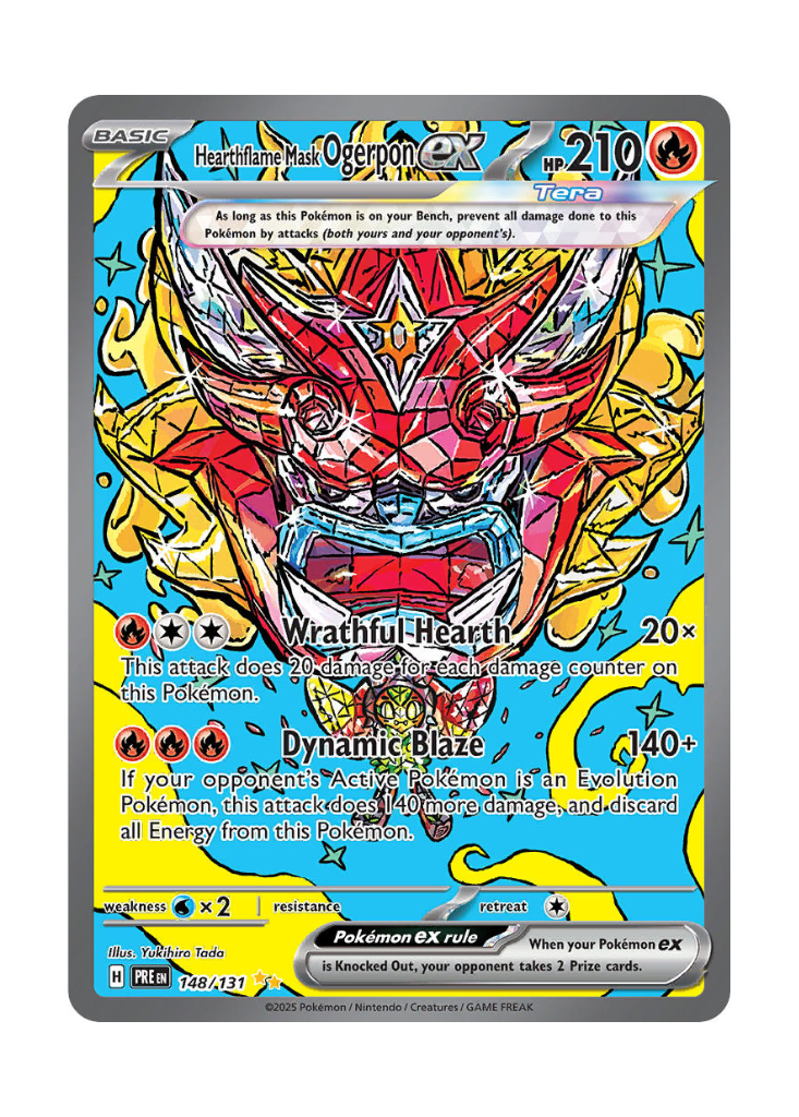 Prismatic Evolutions: Hearthflame Mask Ogerpon ex Special Illustration Rare - 148/131
