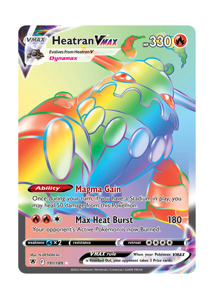 Astral Radiance: Heatran VMAX Rainbow Rare - 191/189