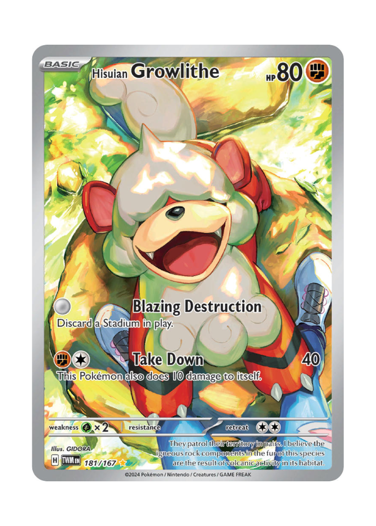 Twilight Masquerade: Hisuian Growlithe Illustration Rare - 181/167