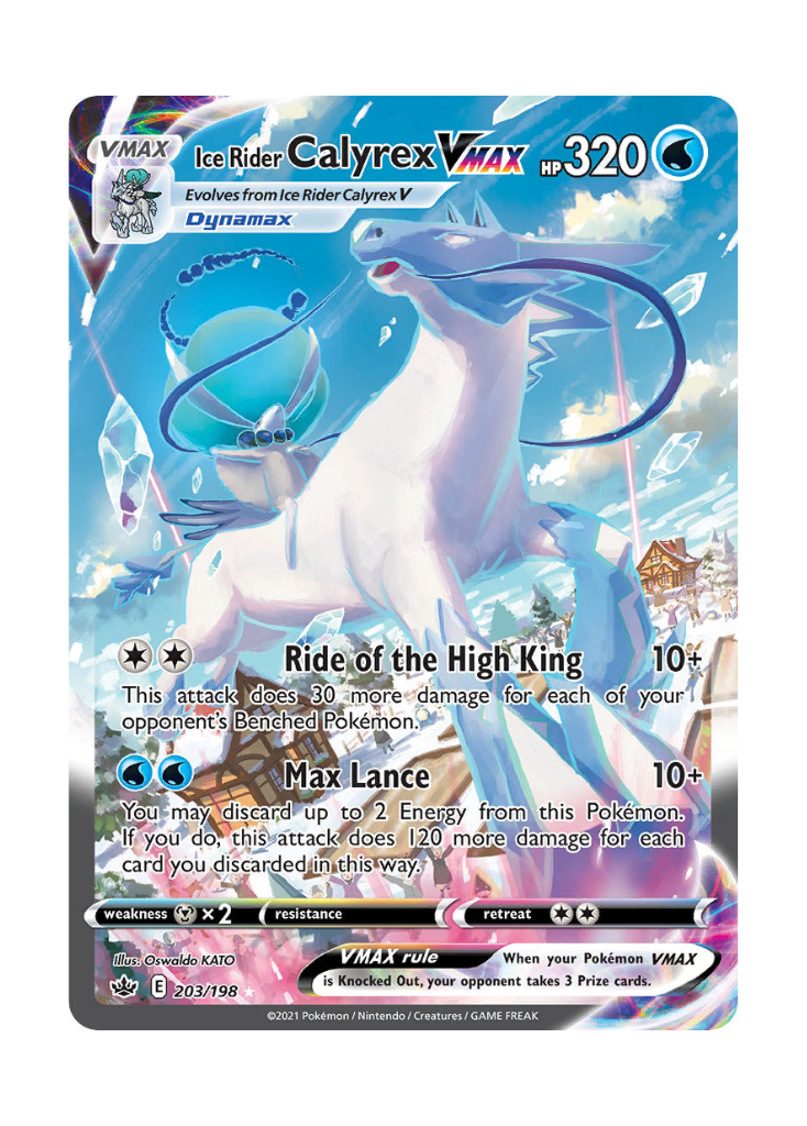 Chilling Reign: Ice Rider Calyrex VMAX Alternate Art Secret Rare - 203/198