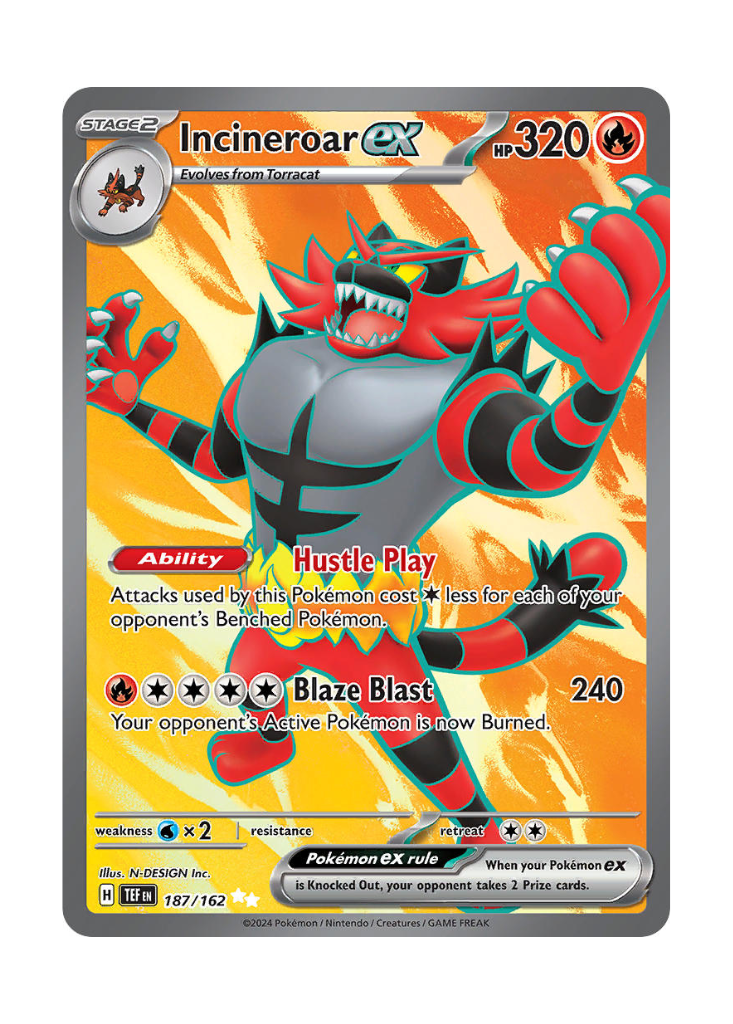 Temporal Forces: Incineroar ex Full Art - 187/162