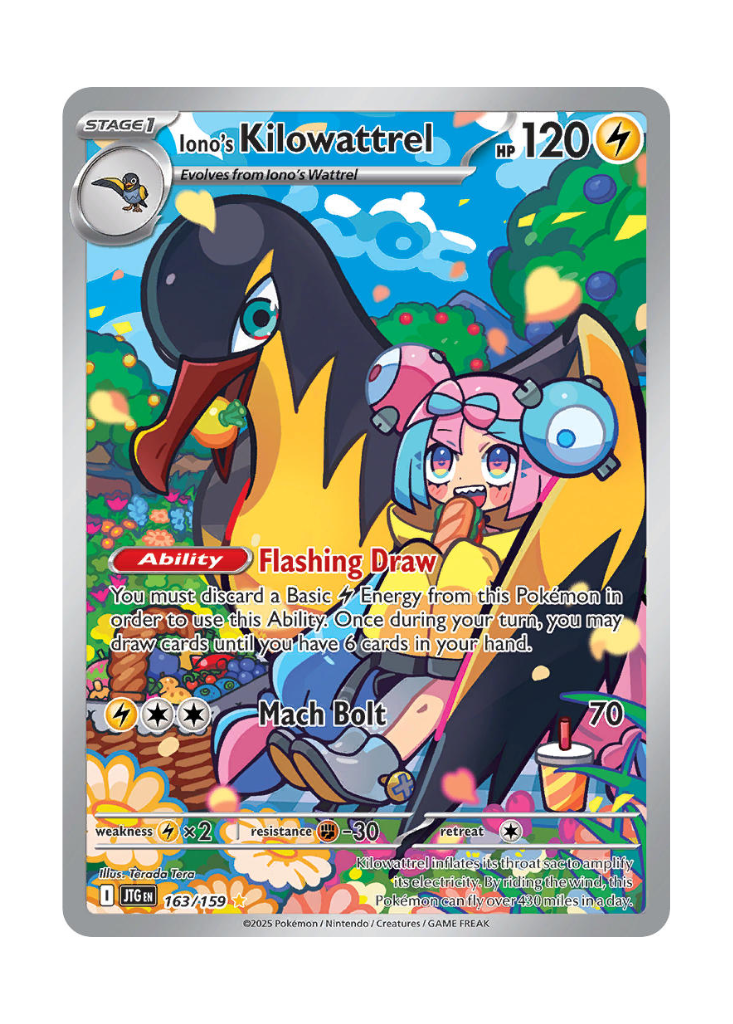 Journey Together: Iono's Kilowattrel Illustration Rare - 163/159