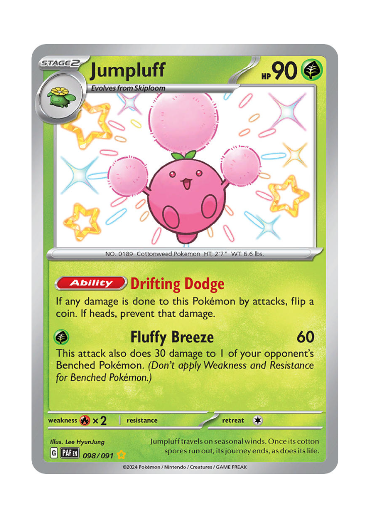 Paldean Fates: Jumpluff Shiny Rare - 098/091