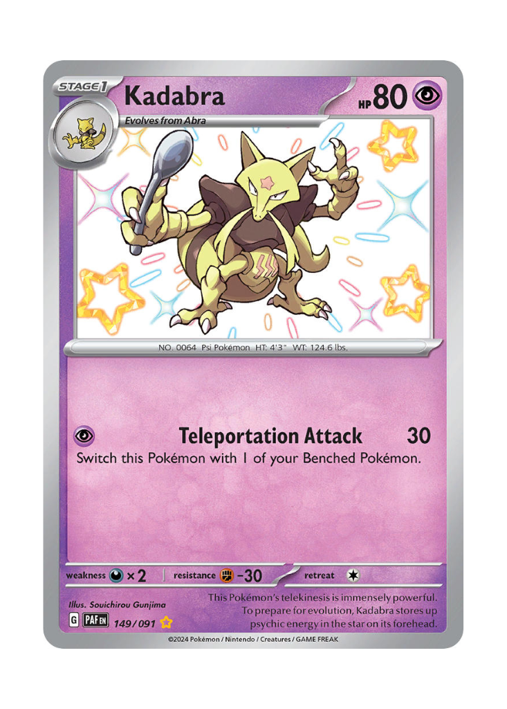 Paldean Fates: Kadabra Shiny Rare - 149/091