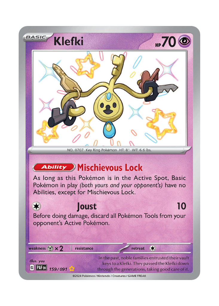 Paldean Fates: Klefki Shiny Rare - 159/091