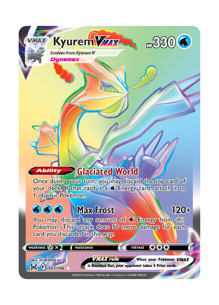 Lost Origin: Kyurem VMAX Rainbow Rare - 197/196