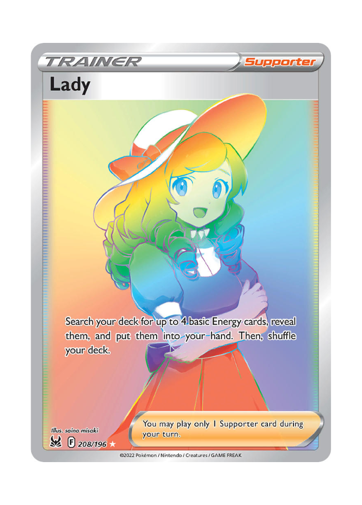 Lost Origin: Lady Rainbow Rare - 208/196 ATP Gaming LLC Lost Origin: Lady Rainbow Rare - 208/196 ATP Gaming LLC