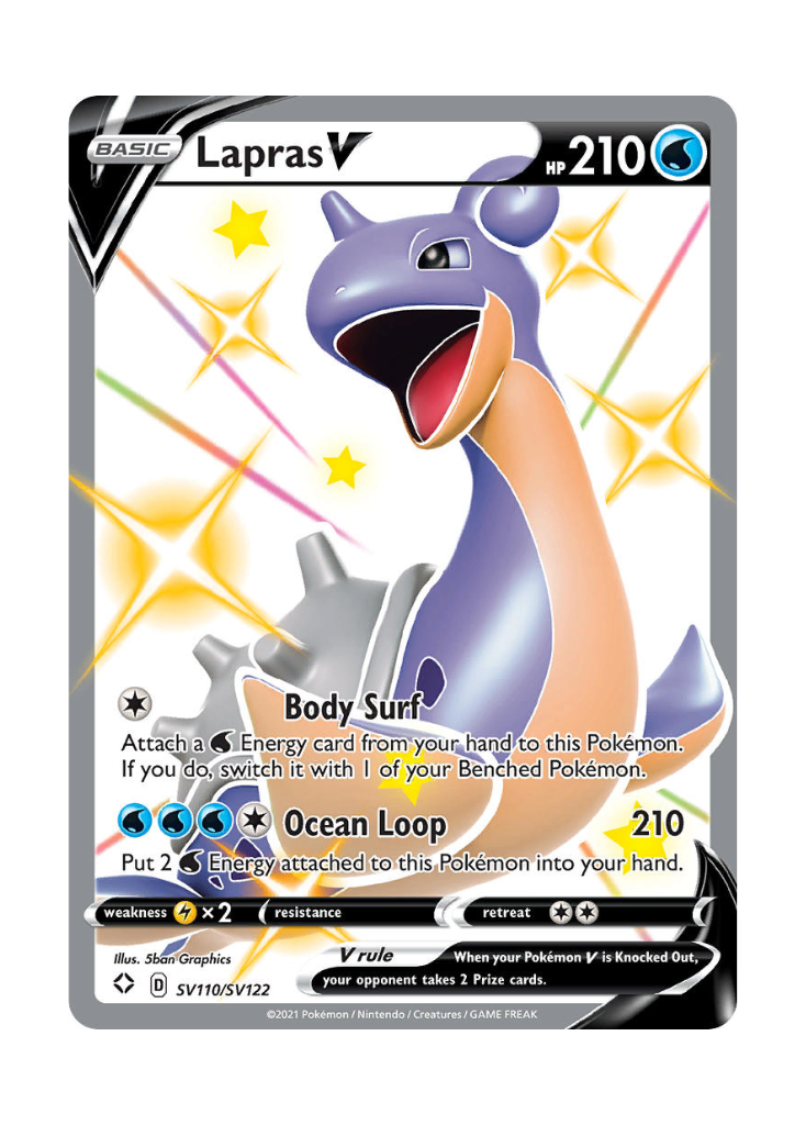 Shining Fates: Lapras V Shiny Full Art - SV110/SV122