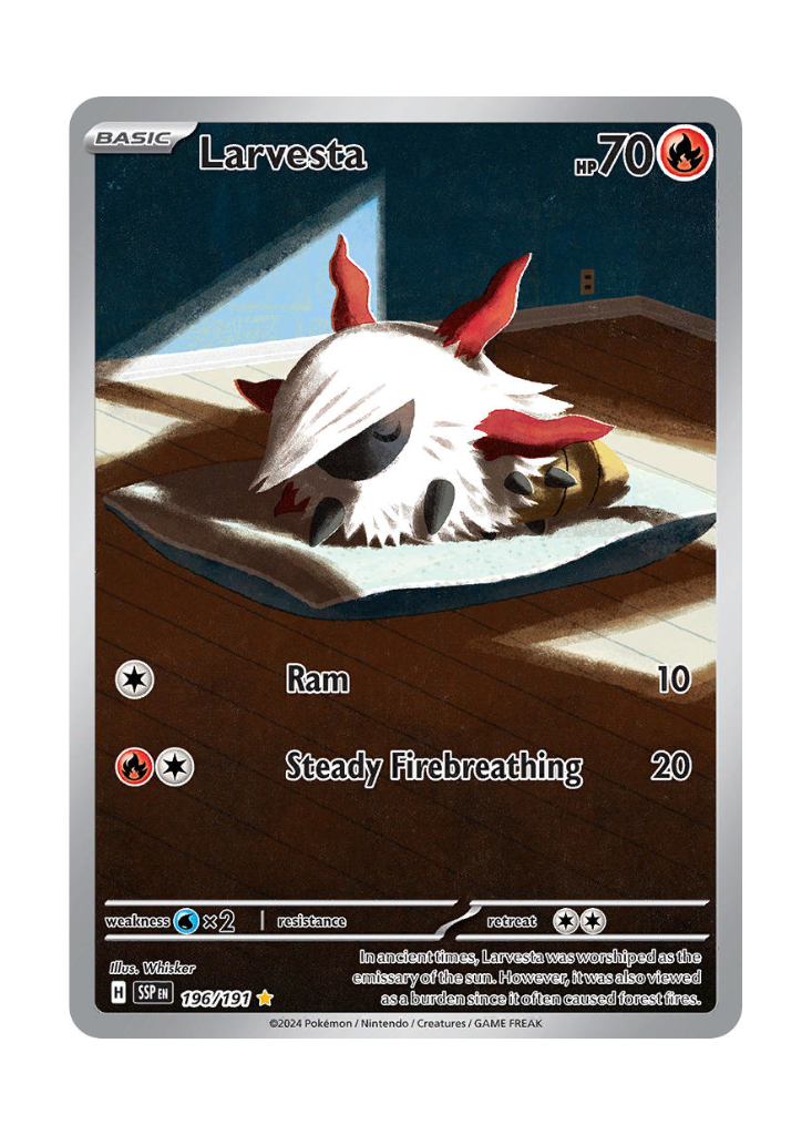 Surging Sparks: Larvesta Illustration Rare - 196/191
