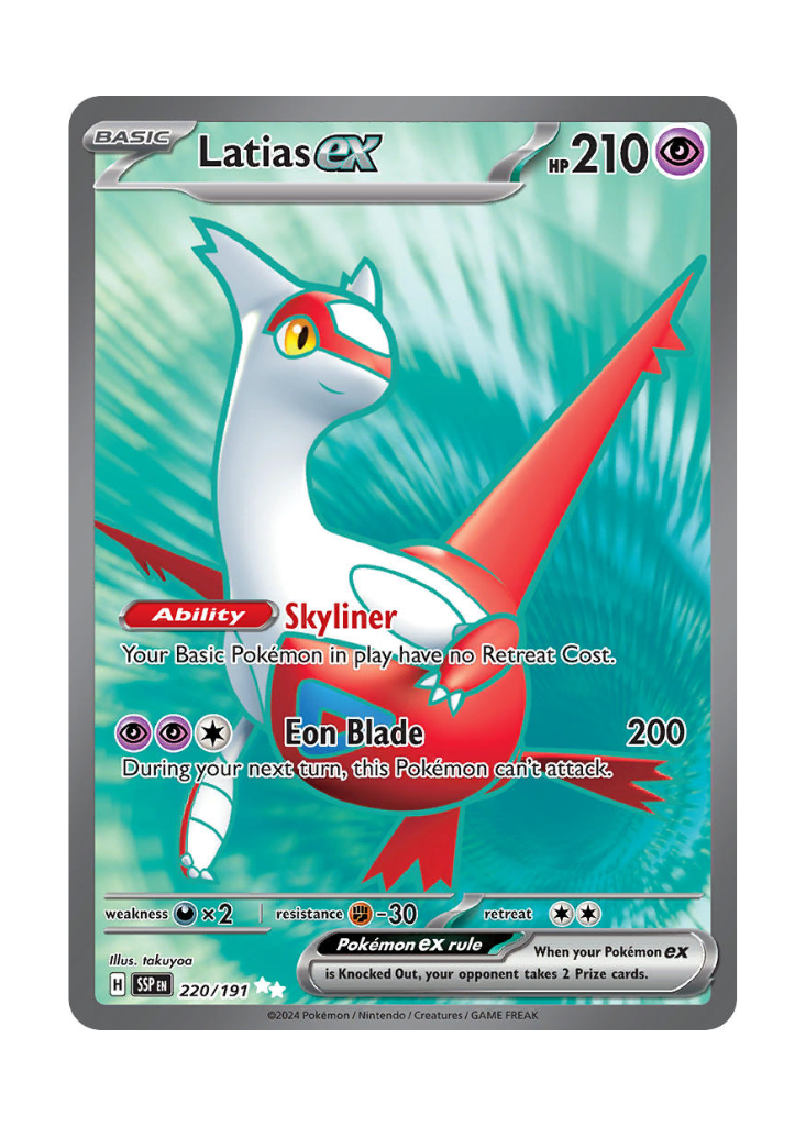 Surging Sparks: Latias ex Full Art - 220/191