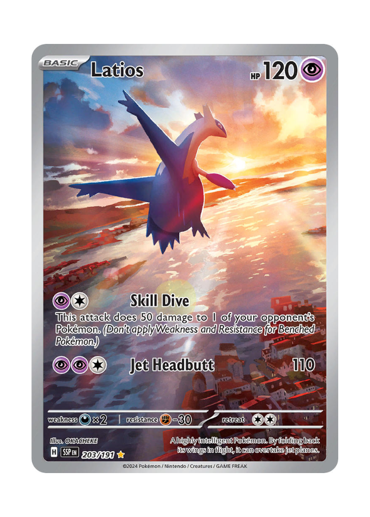 Surging Sparks: Latios Illustration Rare - 203/191