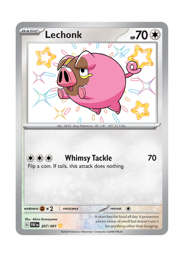 Paldean Fates: Lechonk Shiny Rare - 207/091