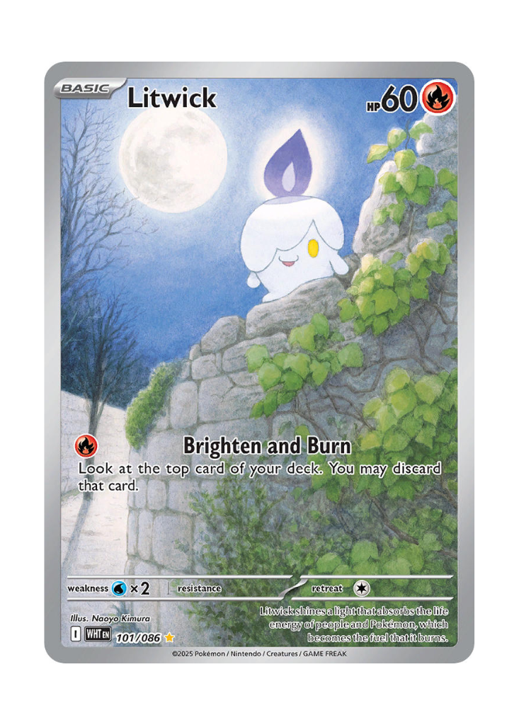 white flare rare cards White Flare: Litwick Illustration Rare