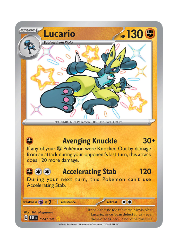 Paldean Fates: Lucario Shiny Rare - 174/091