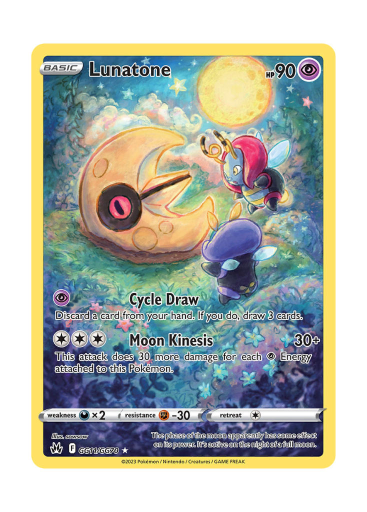 Crown Zenith: Lunatone Galarian Gallery - GG11/GG70