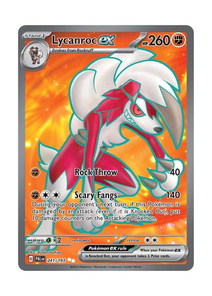 Paldea Evolved: Lycanroc ex Full Art - 241/193