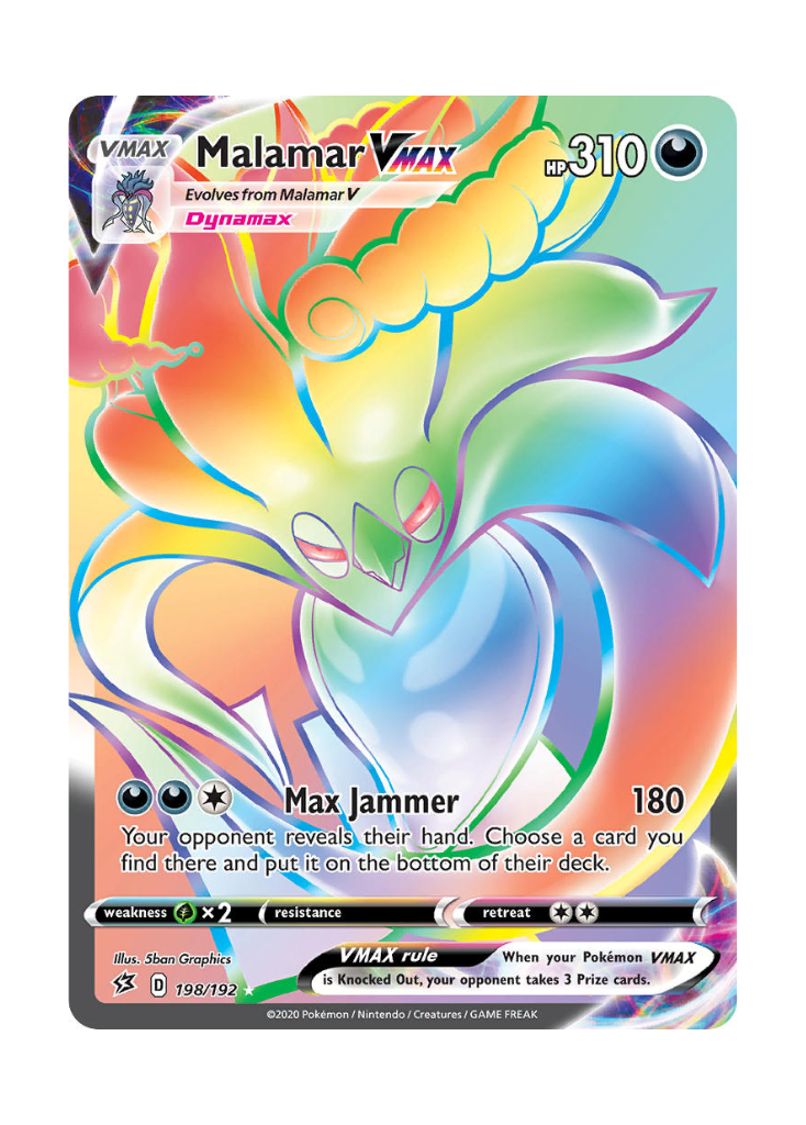 Rebel Clash: Malamar VMAX Rainbow Rare - 198/192